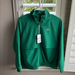 Figs Sydney Scrub Jacket in Indocyanine Green